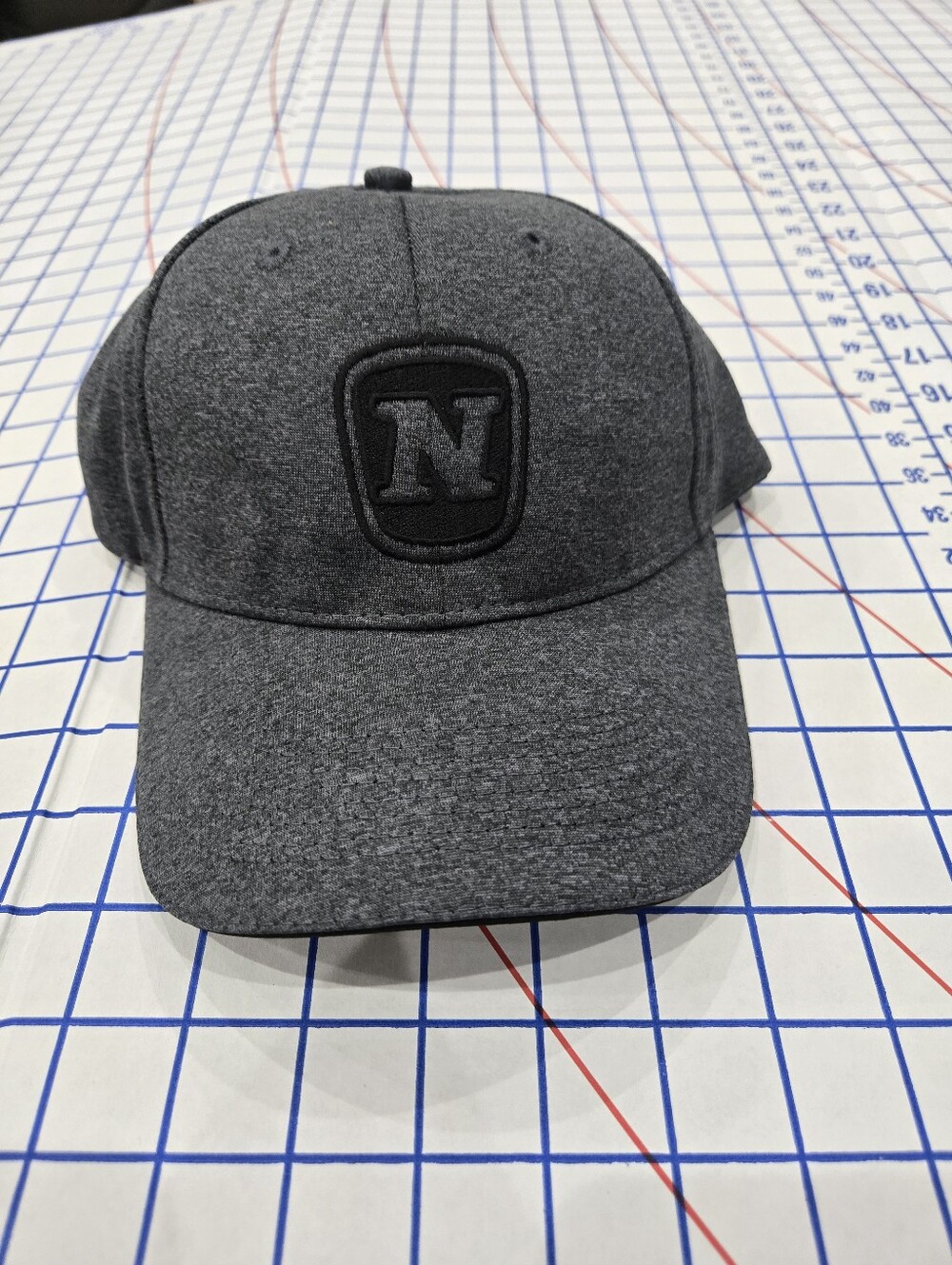 Sport-Tek Gray Baseball Cap with Black 'N' Shield Patch